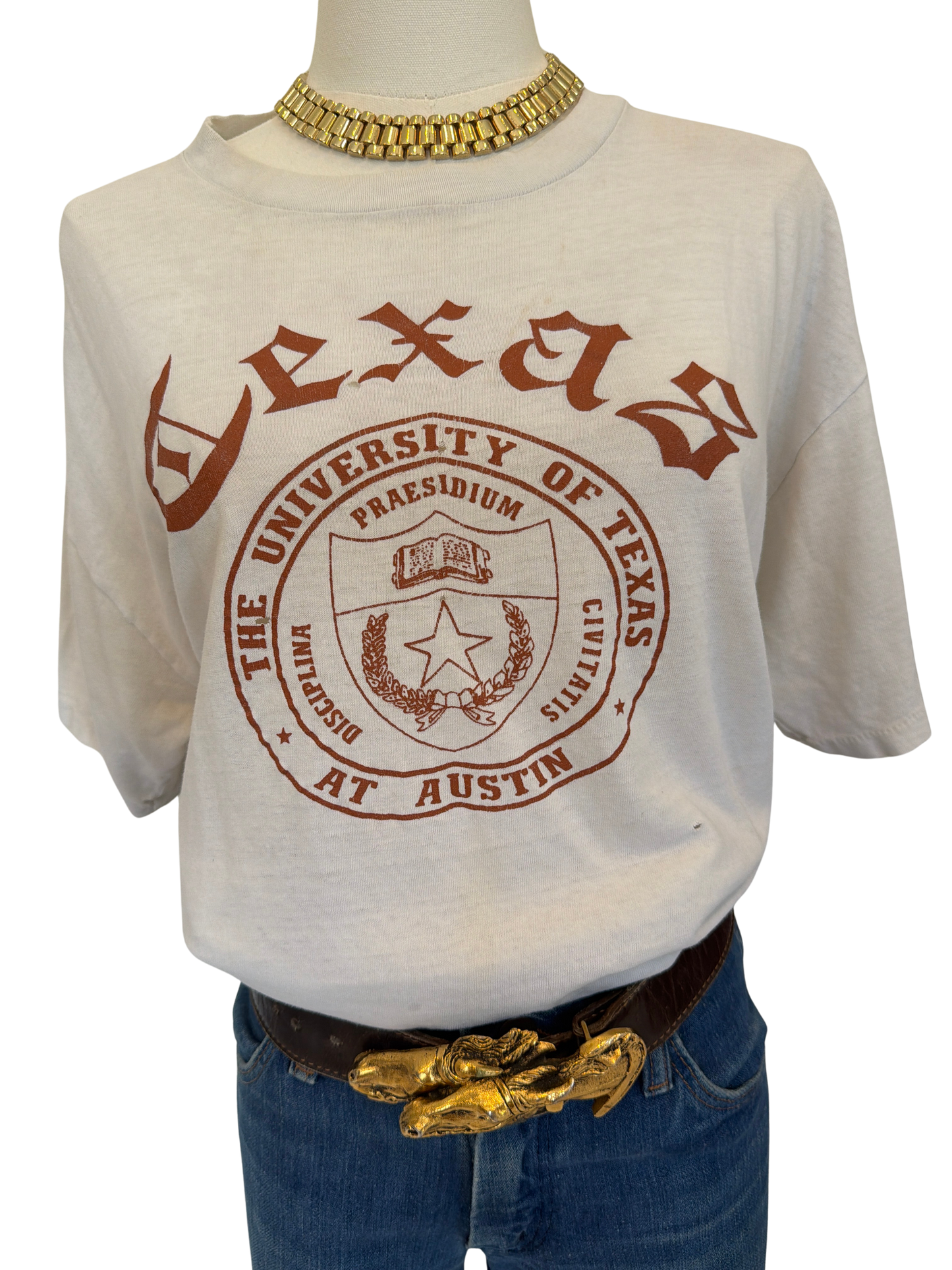Vintage University of Texas Austin Seal Tee 70’-80’s size Medium