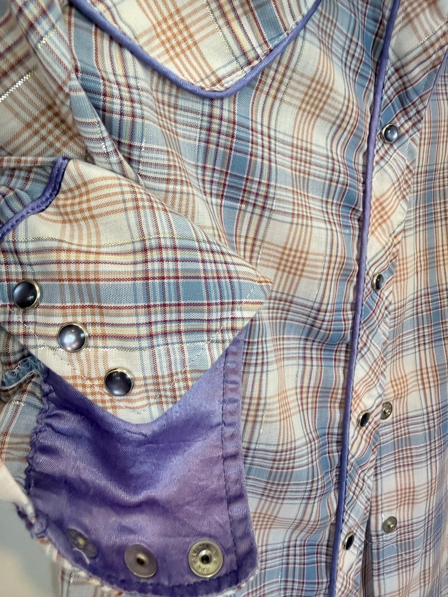 1970s Purple Western Snap Shirt — Made in USA