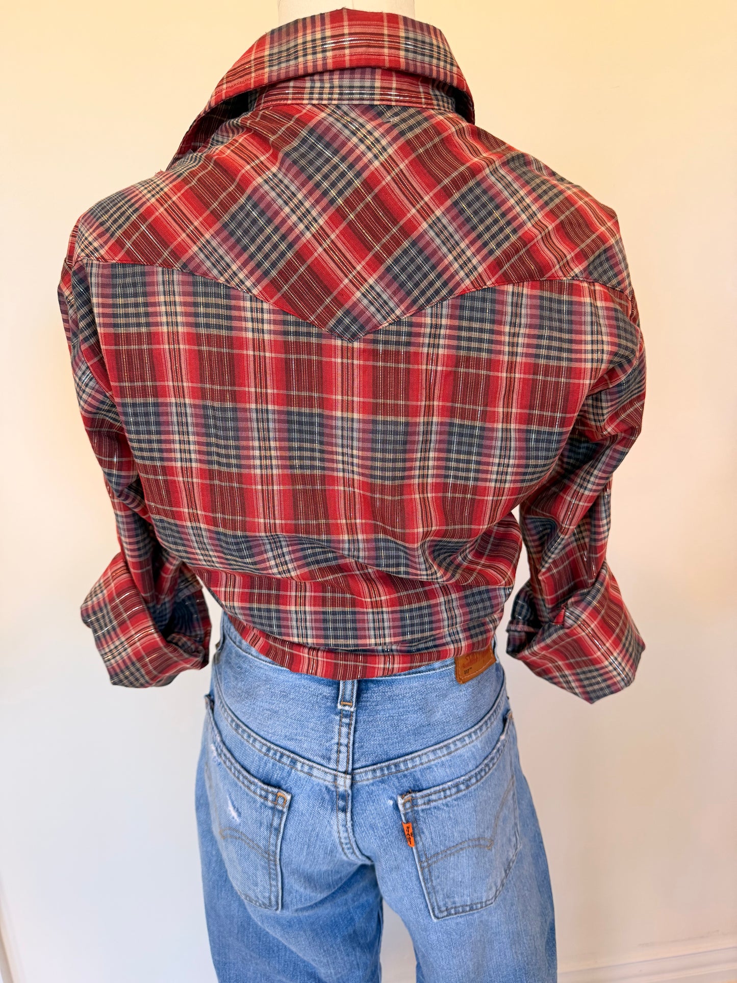 70’s Red Western Snap Shirt