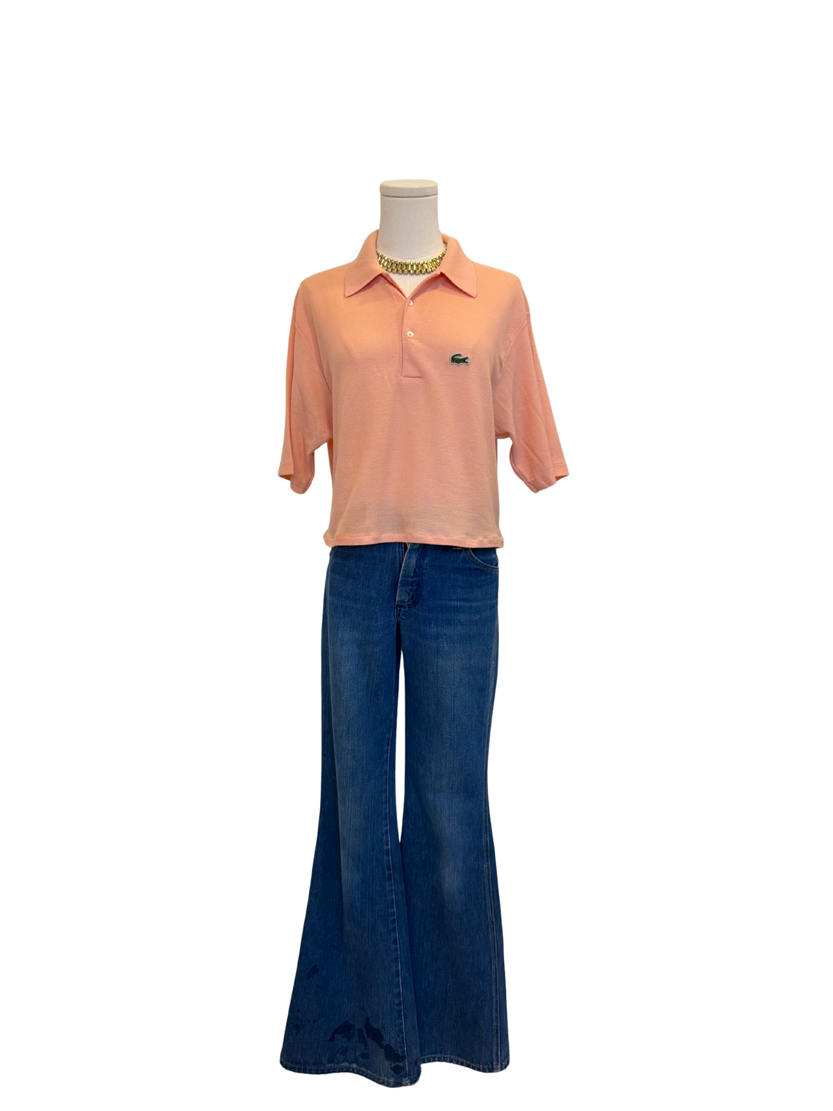 Vintage Izod, Lacoste polo in peach size Medium