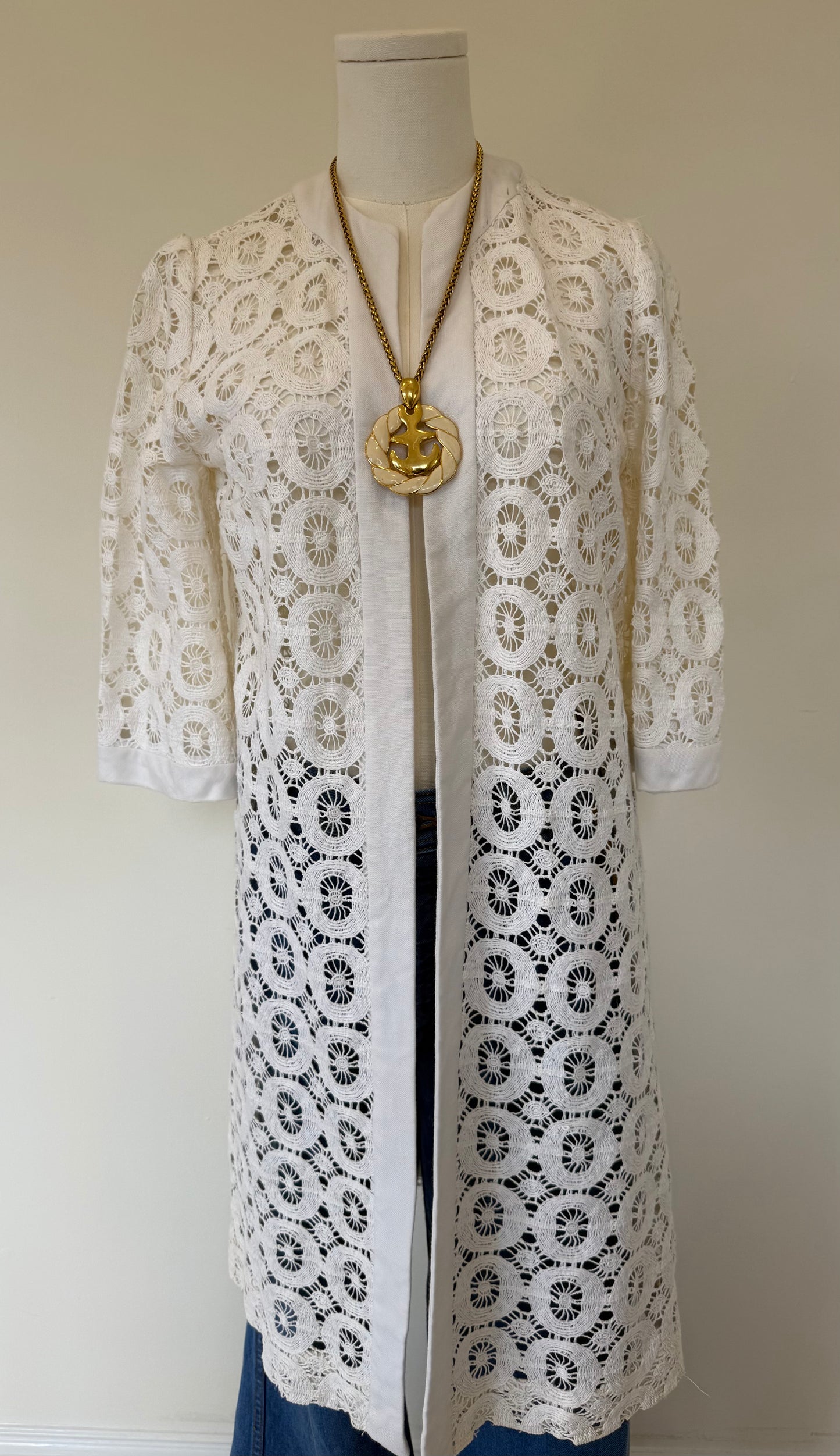Vintage White Crochet Jacket