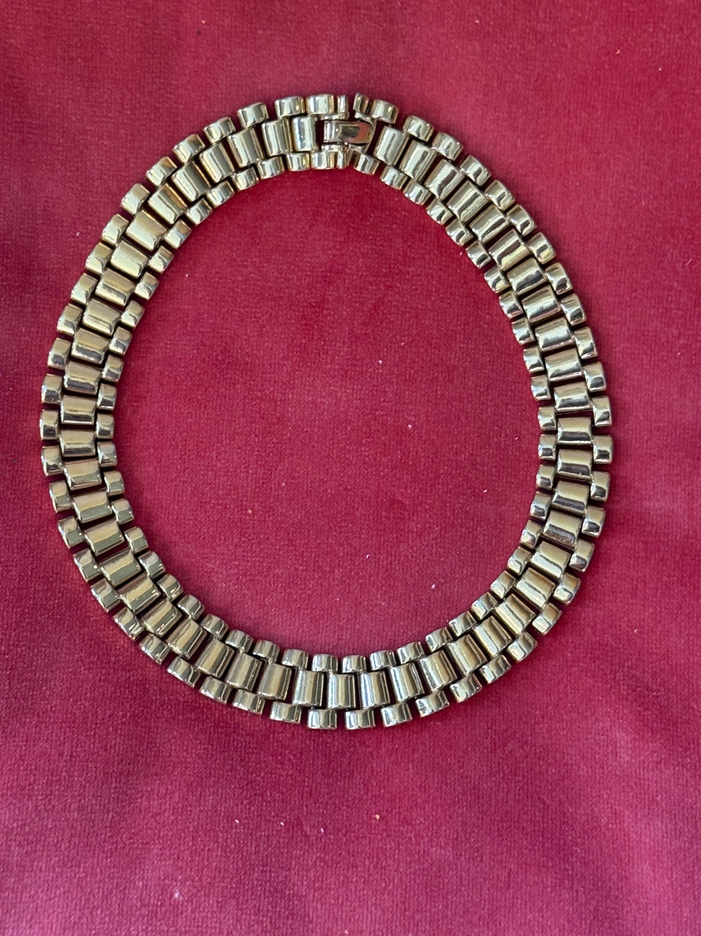 80s fold toned Collar necklace