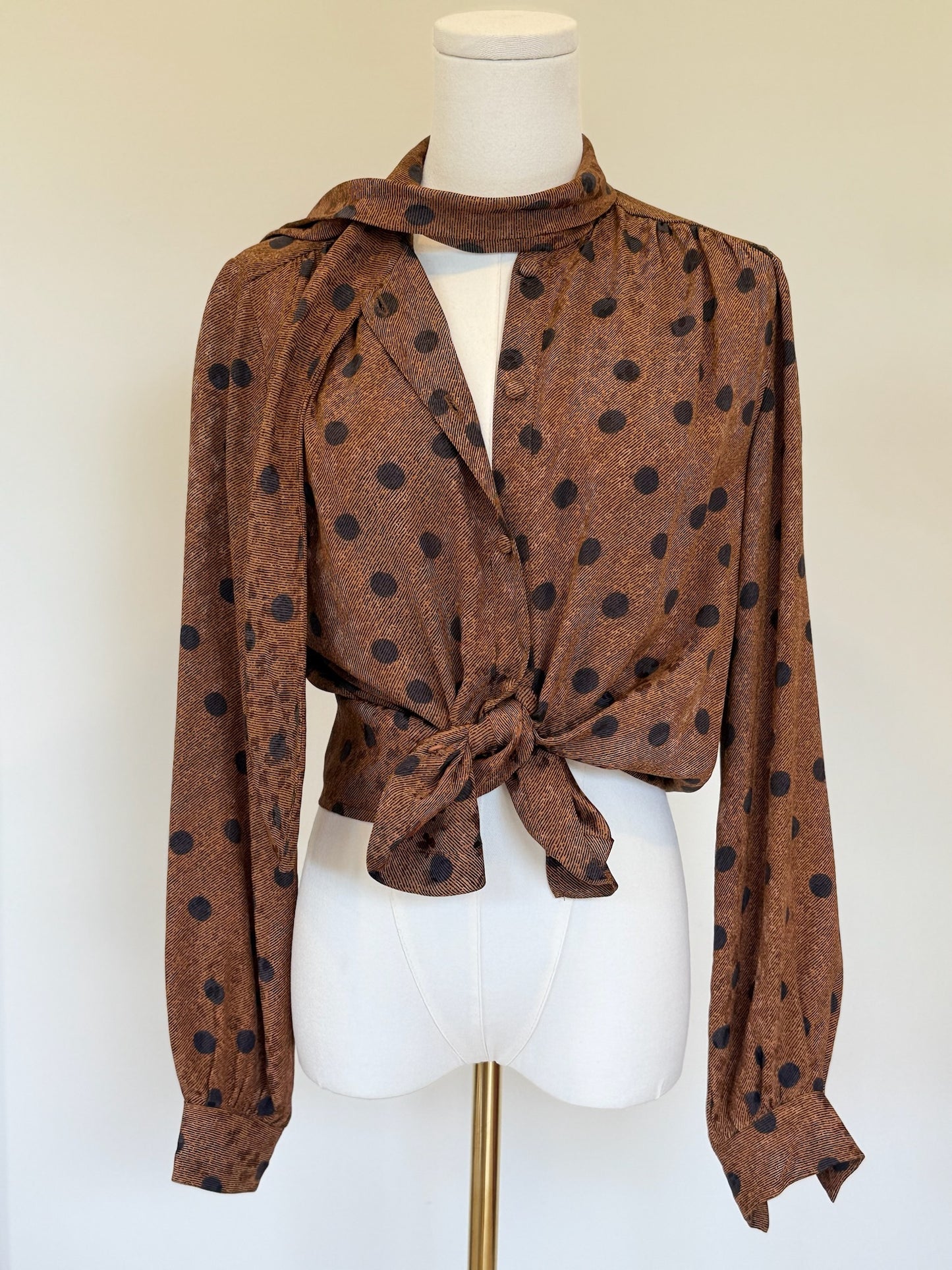 Vintage Polka Dot Blouse