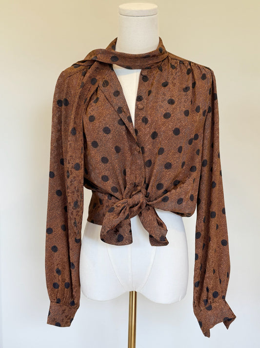 Vintage Polka Dot Blouse