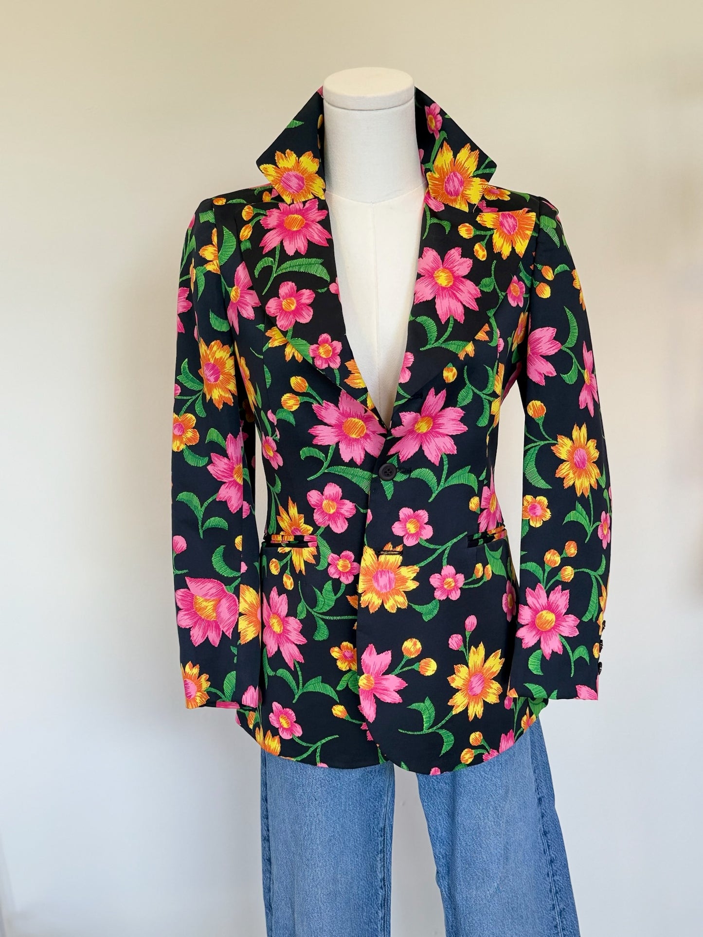 Vintage Floral Tailored Blazer