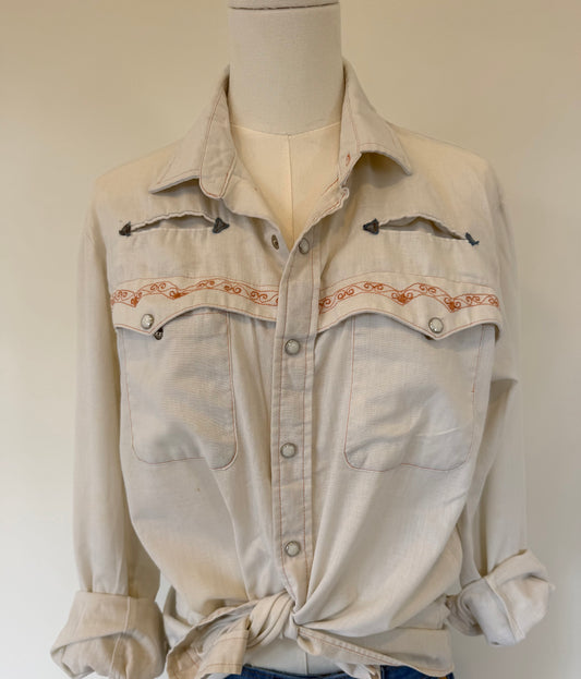 Vintage Western Pearl Snap Shirt