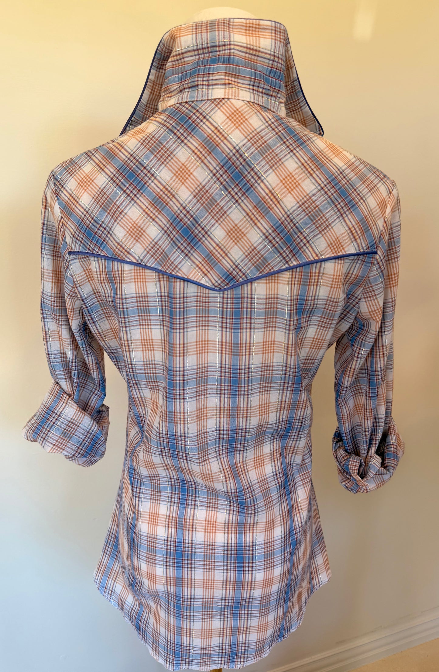 1970s  Purple Western Snap Shirt — Made in USA