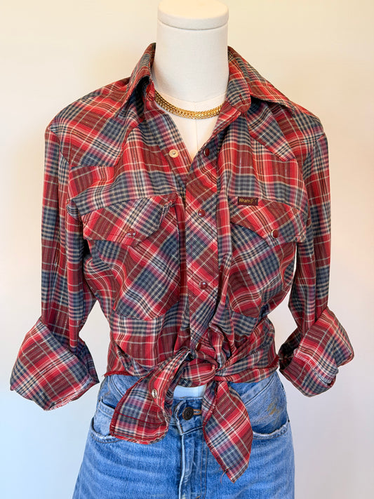 70’s Red Western Snap Shirt
