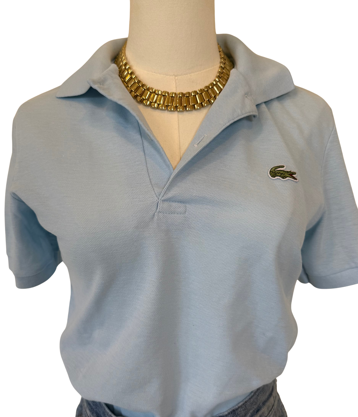 Vintages Izod Lacoste Polo in baby blue size small 80s