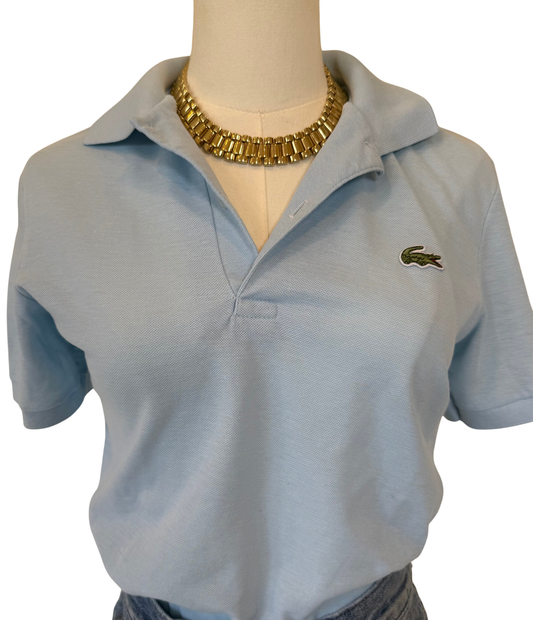 Vintages Izod Lacoste Polo in baby blue size small 80s