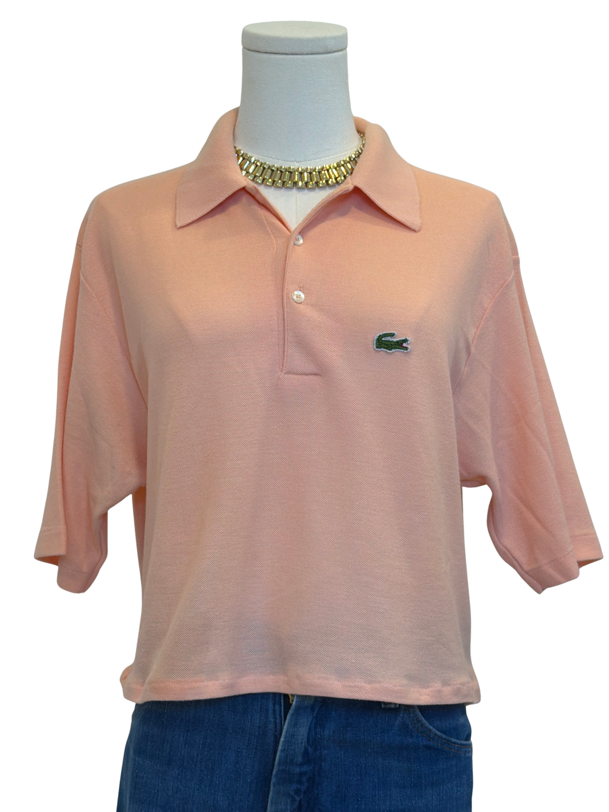 Vintage Izod, Lacoste polo in peach size Medium