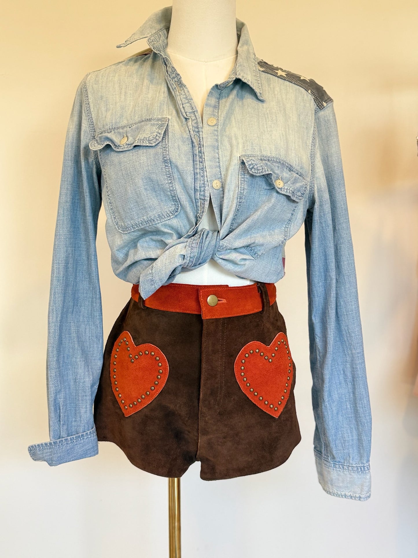 Vintage American Flag denim shirt