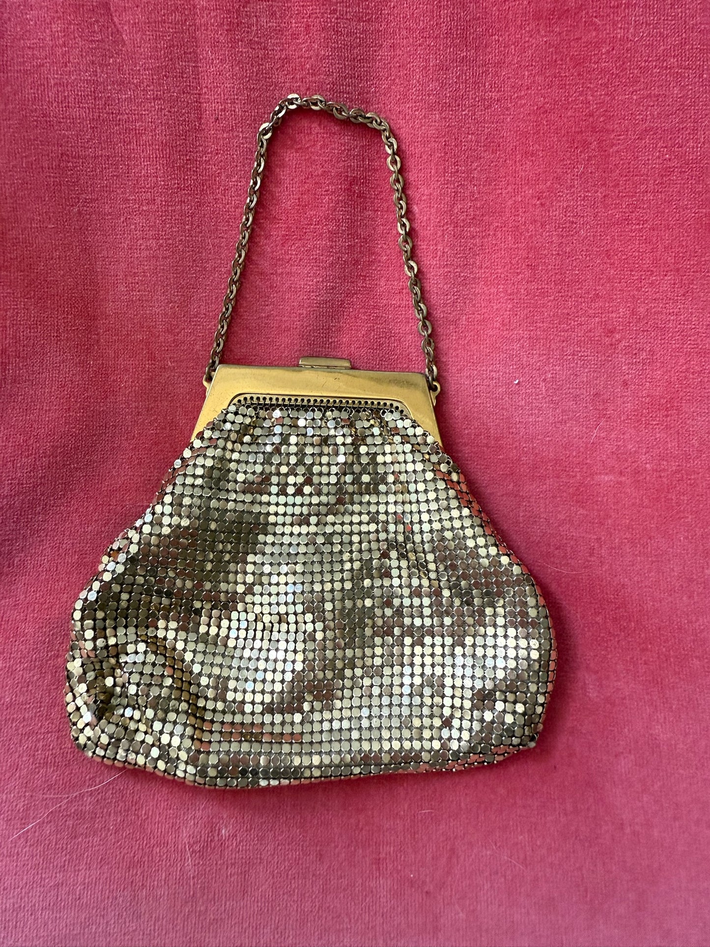 Vintage Gold Mesh Evening Bag Late 60's