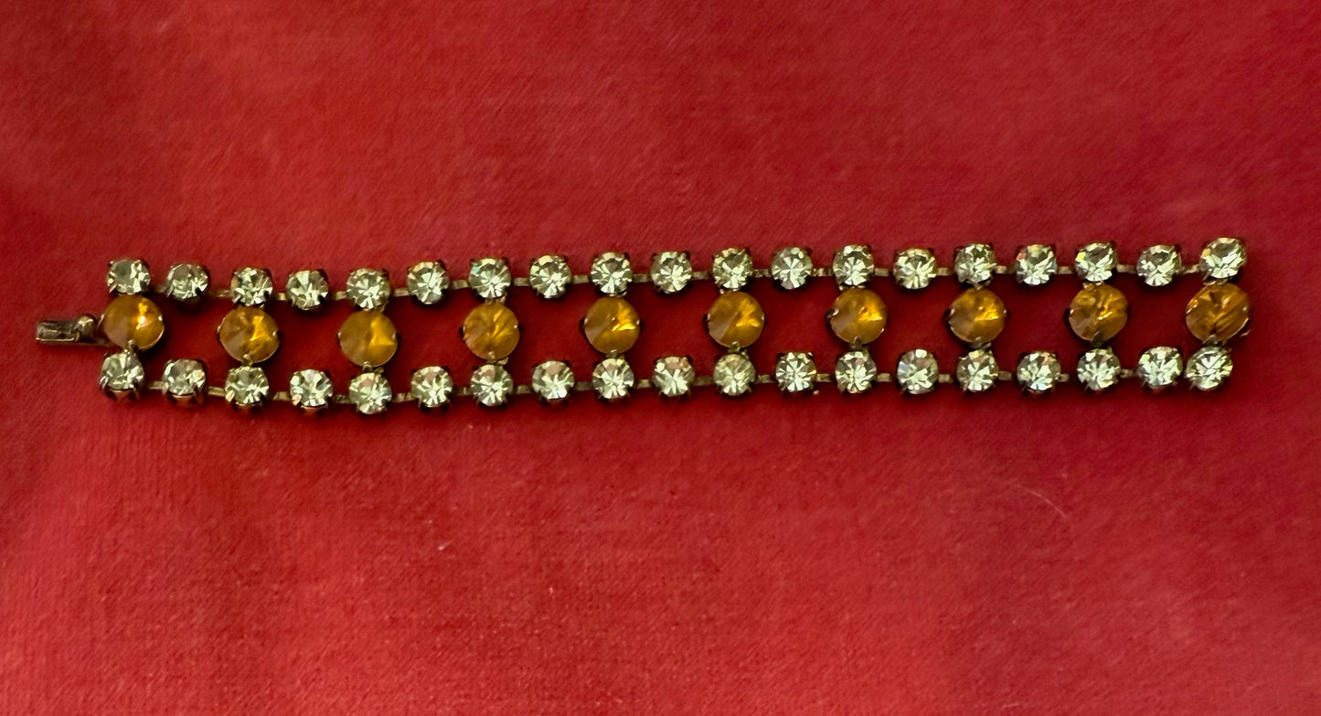 50s Ladder rhinestone bracelet