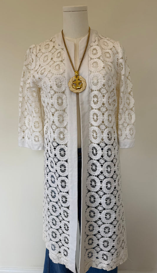 Vintage White Crochet Jacket