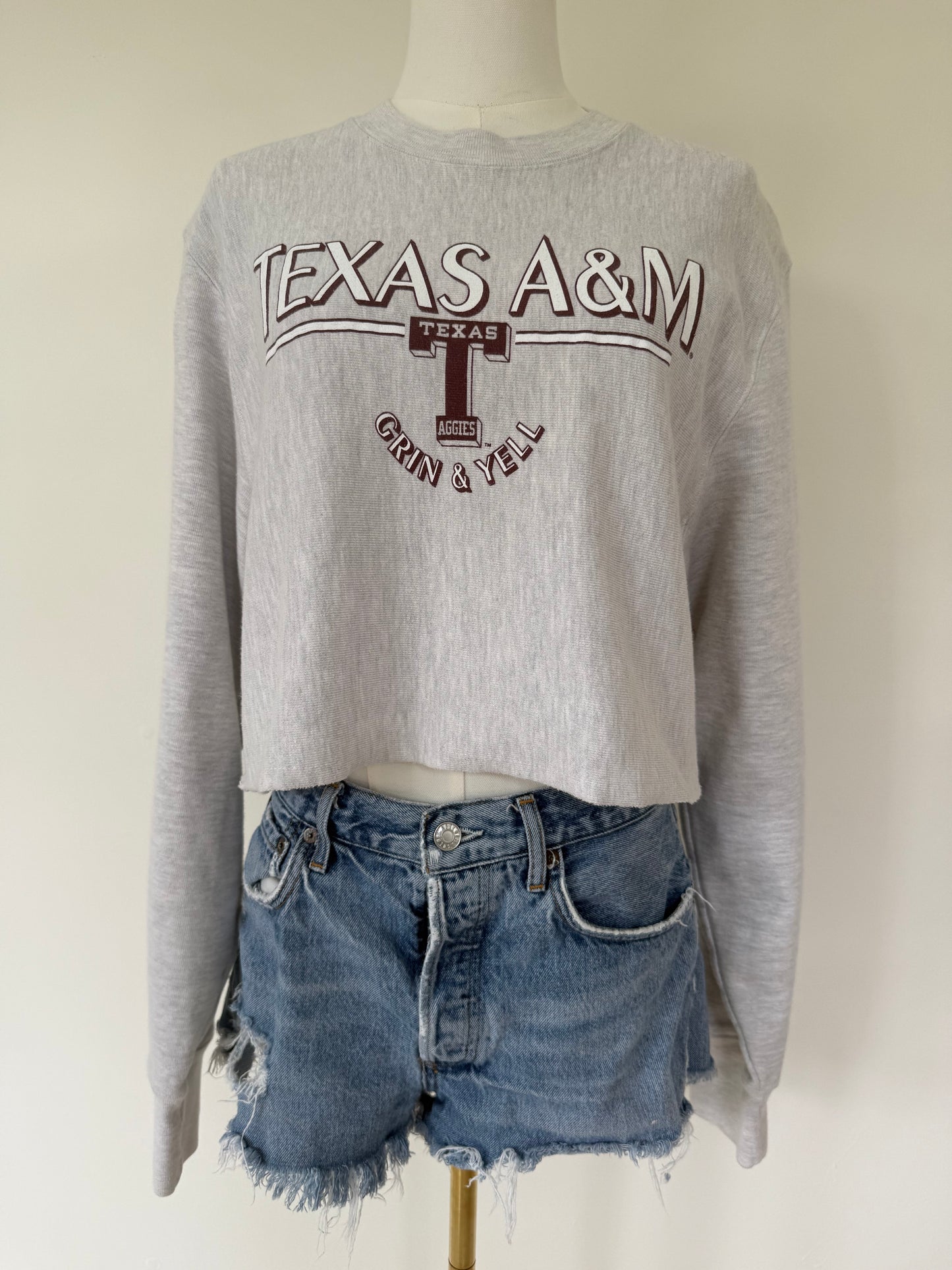 Vintage Texas A&M Aggies cropped sweatshirt