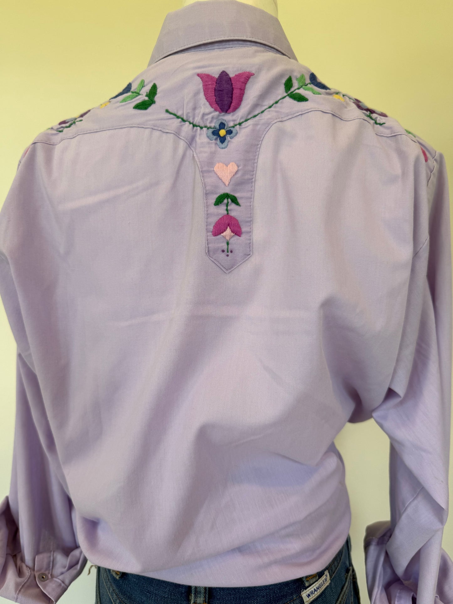 70s Lavender Snap Western shirt