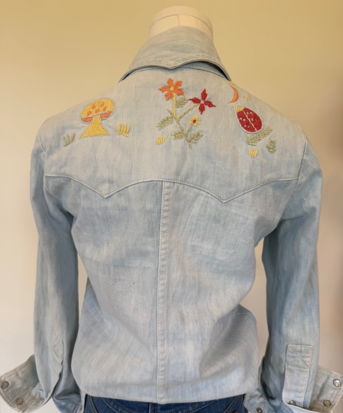 70s Mushroom Flowers Snap Shirt