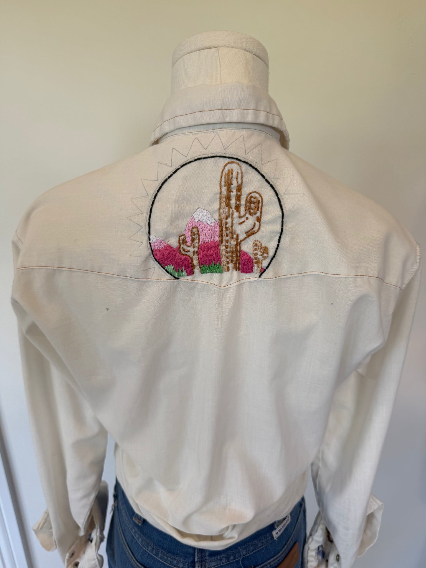 70s Cowboy/Native American Snap shirt